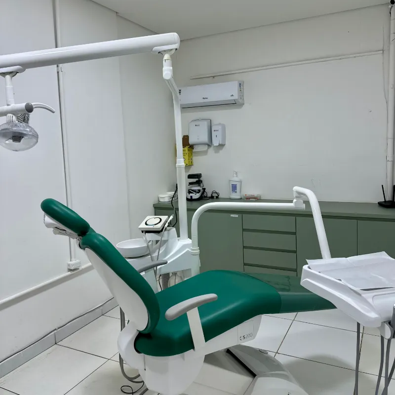 Cadeira odontológica do consultório da Vértice Odontologia